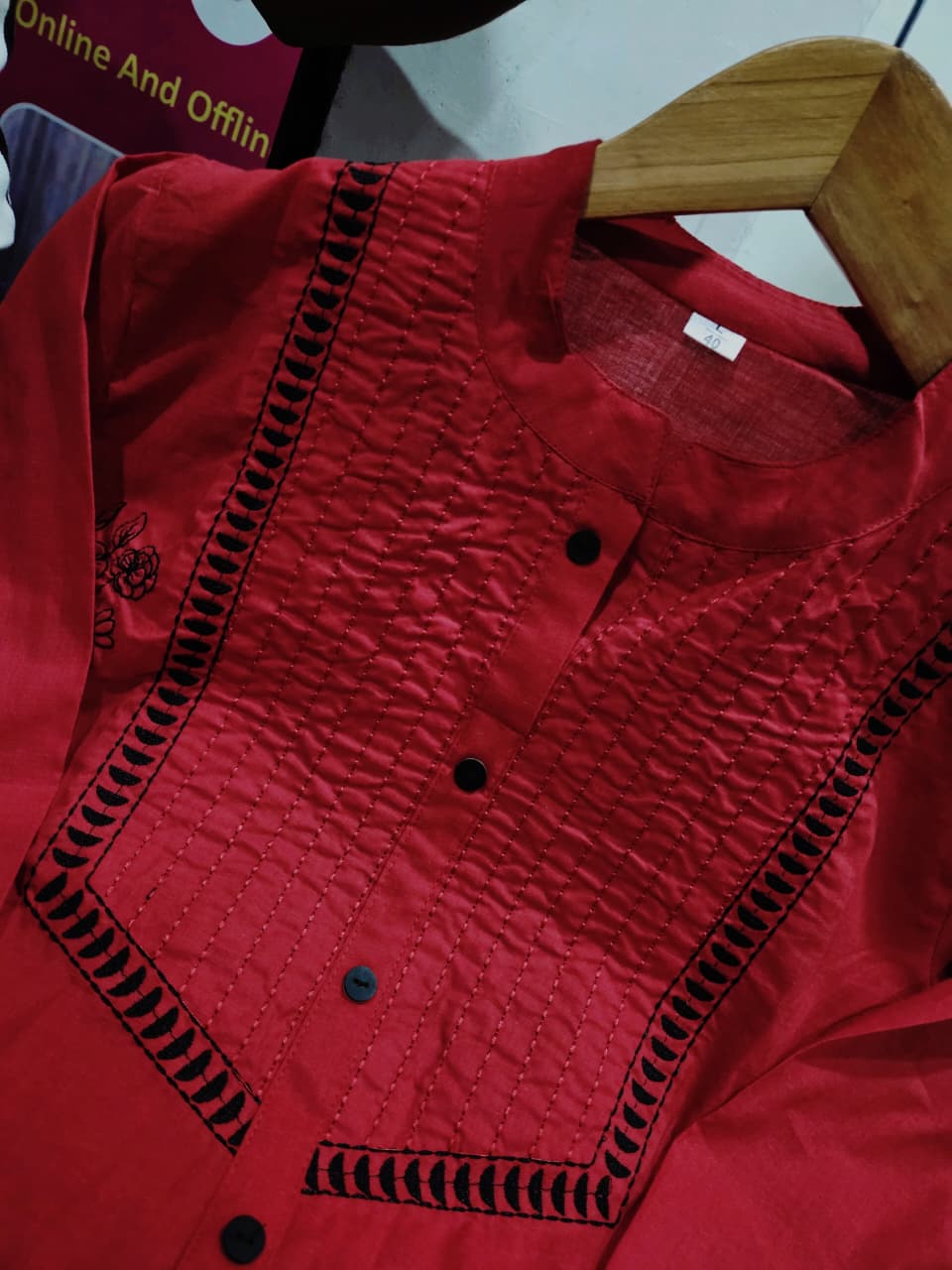 Pure cotton embroidered Co Ord Set.  Embroidered top comes with comfy pants.